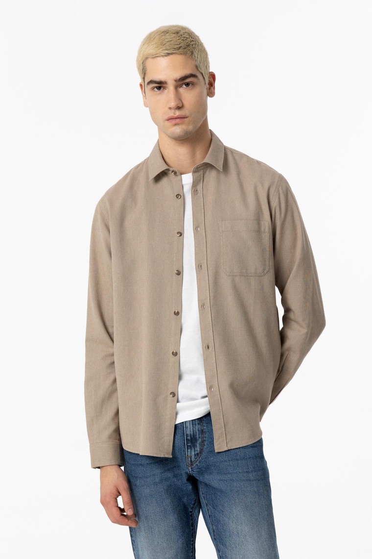 Beige Long Sleeve Shirt