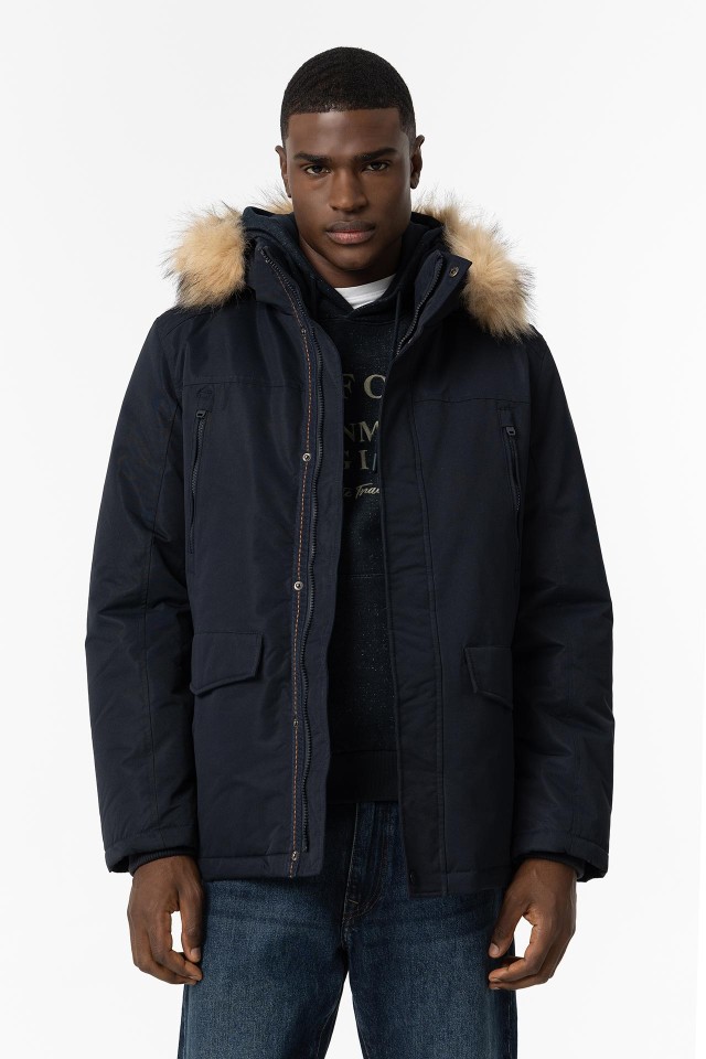 Long Padded Coat with Hood