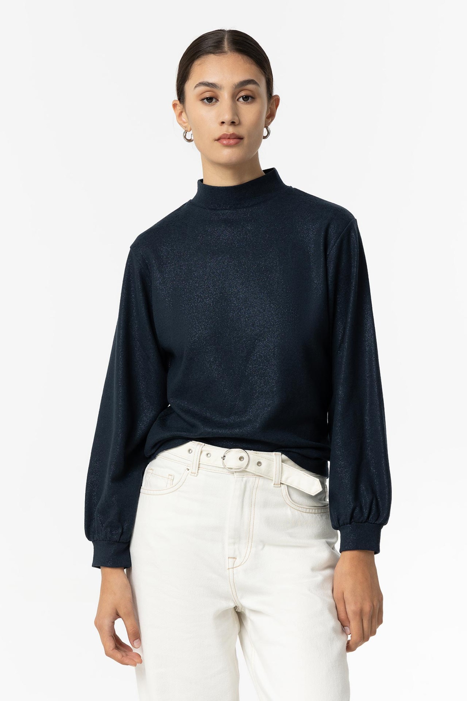 T-shirt tricotada metlica