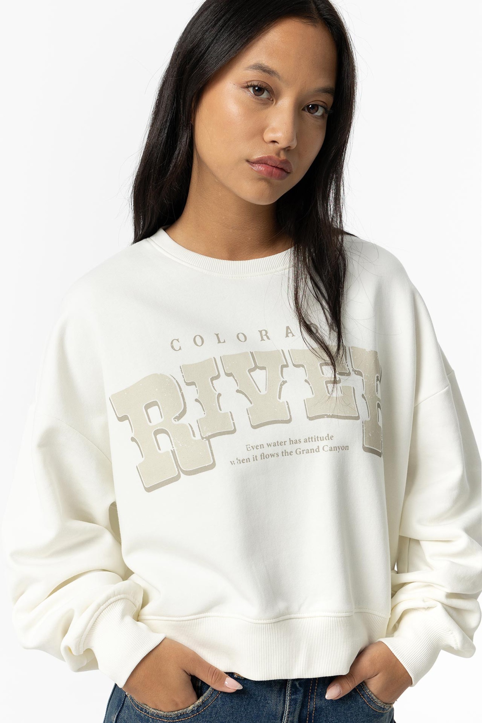 Sudadera oversize estampada