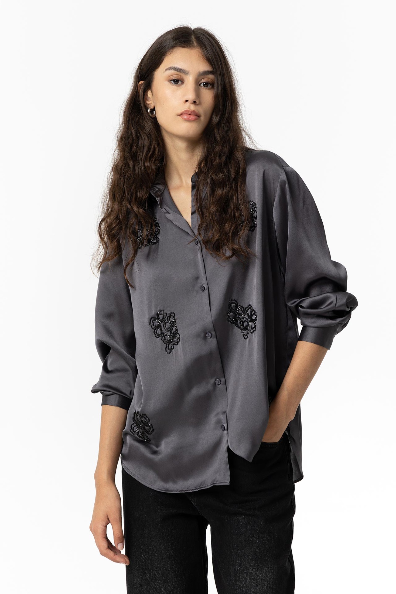 Gray Long Sleeve Shirt
