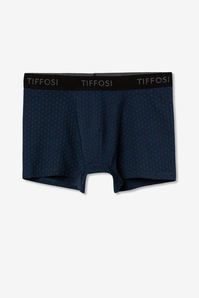 Boxers Estampados com Costura em Contraste