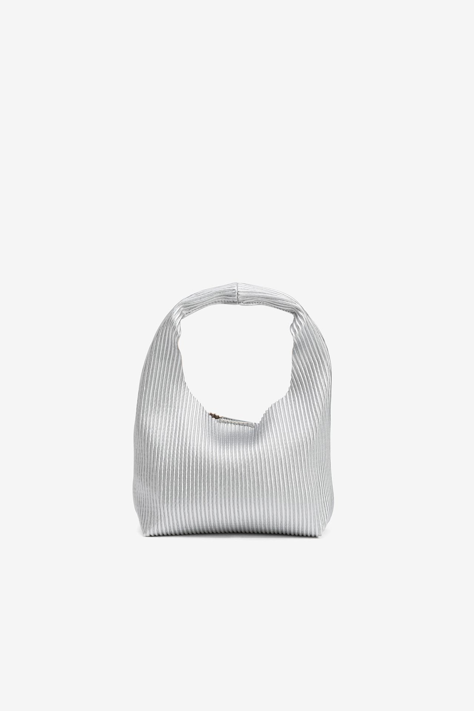 Metallic Effect Oval Shoulder Bag