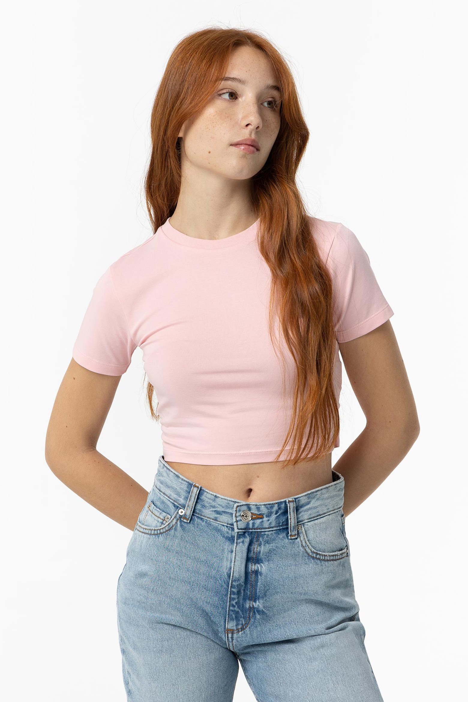 Camiseta Cropped Algodn con Abertura en la Espalda