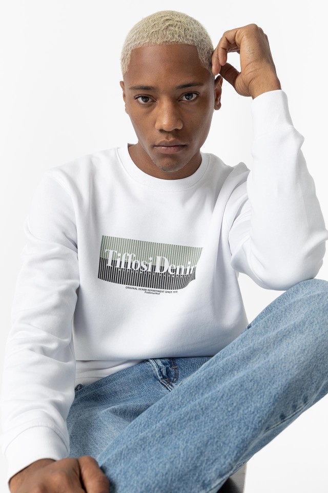 Sudadera regular estampada