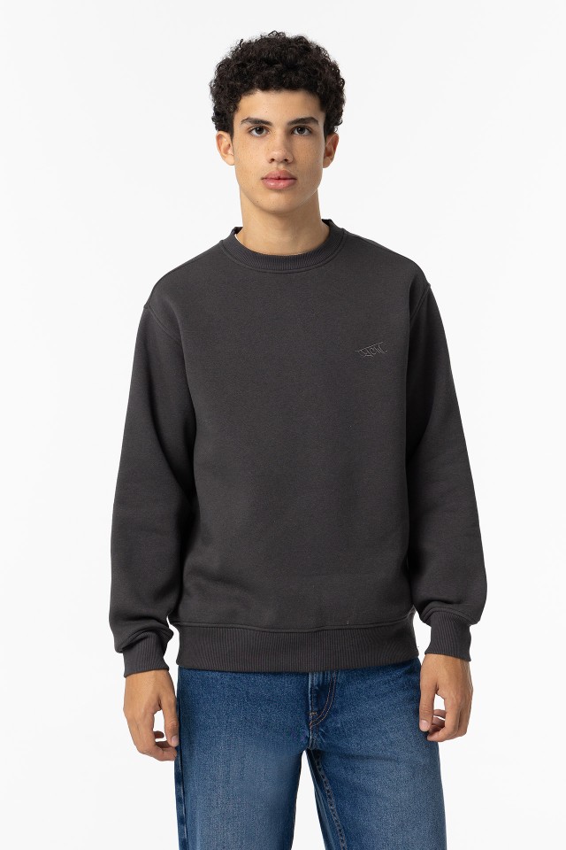 Sweatshirt com Logo em Alto Relevo