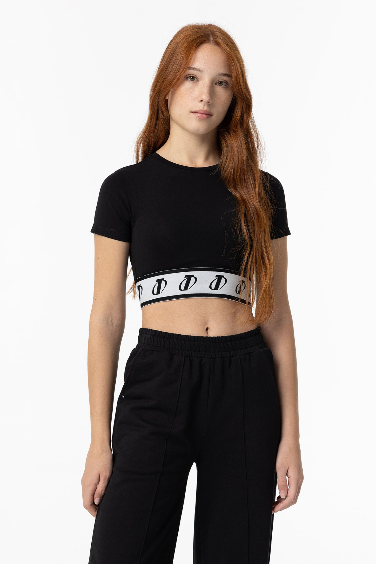 Tshirt Cropped Algodo com Elstico
