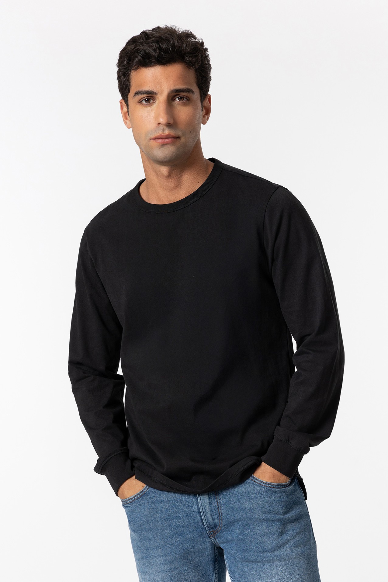 T-shirt Bsica de Manga Comprida