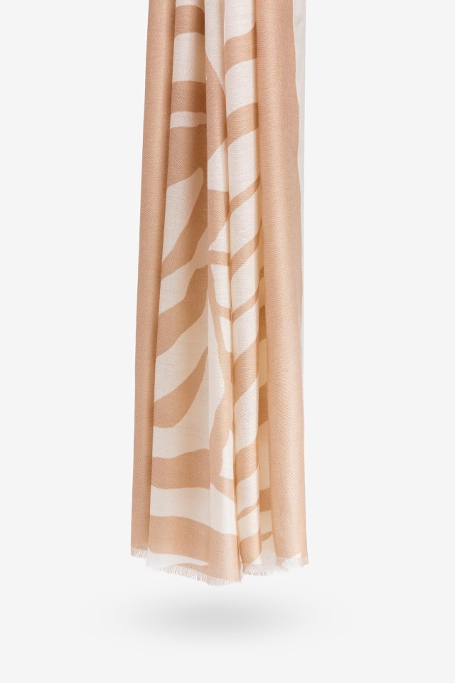 Beige Printed Scarf