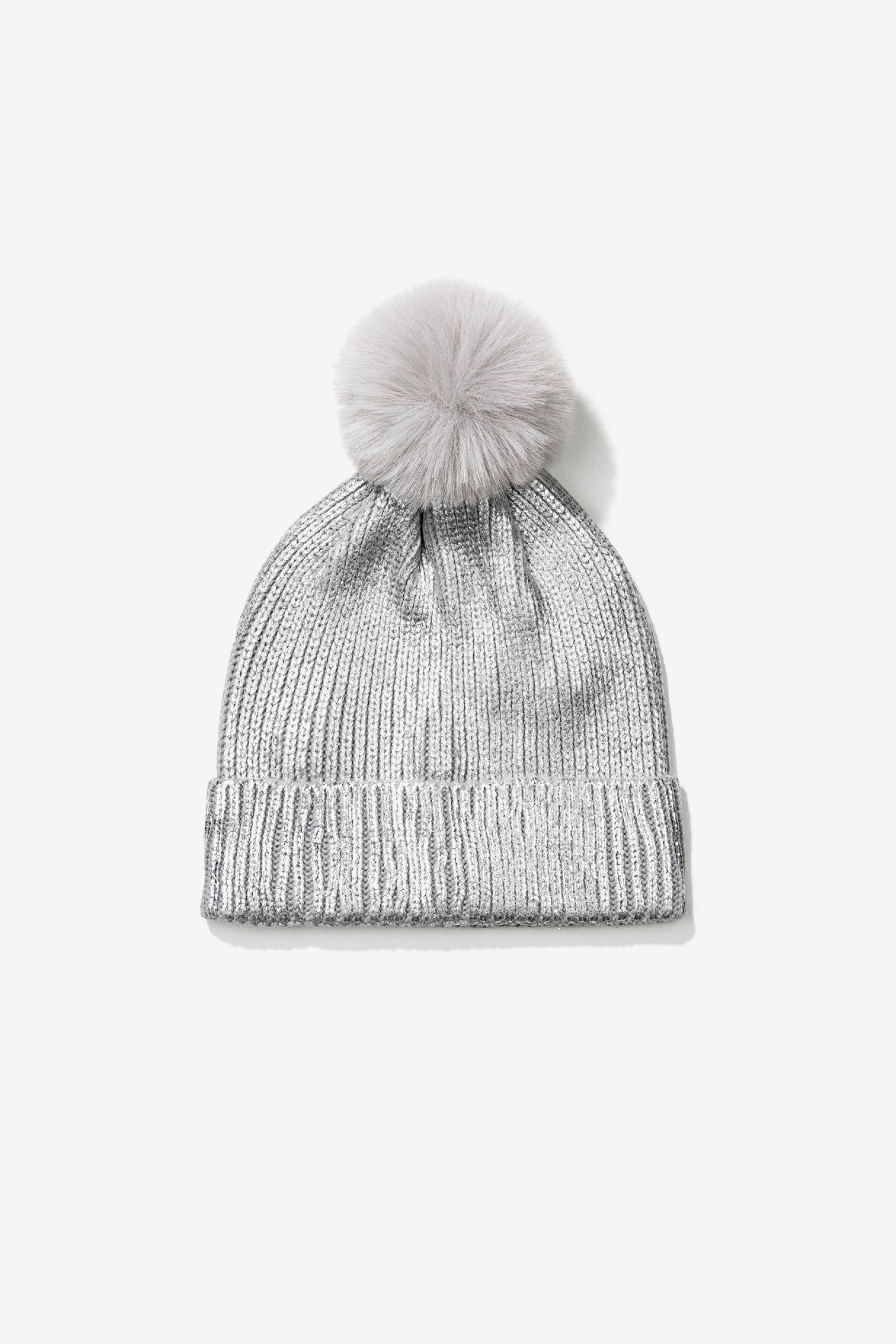 Pompom Metallic Beanie