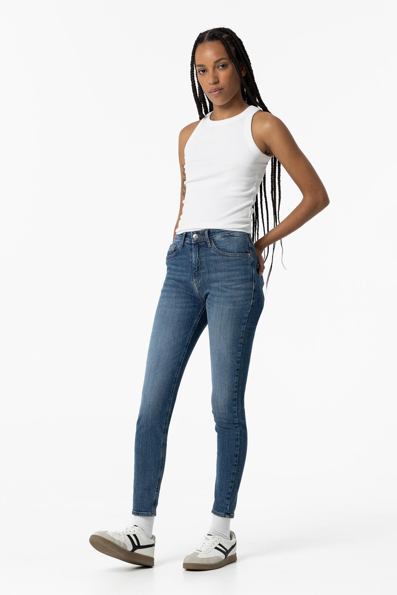 Jeans Lauren Skinny Cintura Alta