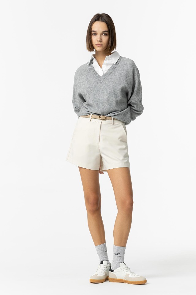 Belted shorts