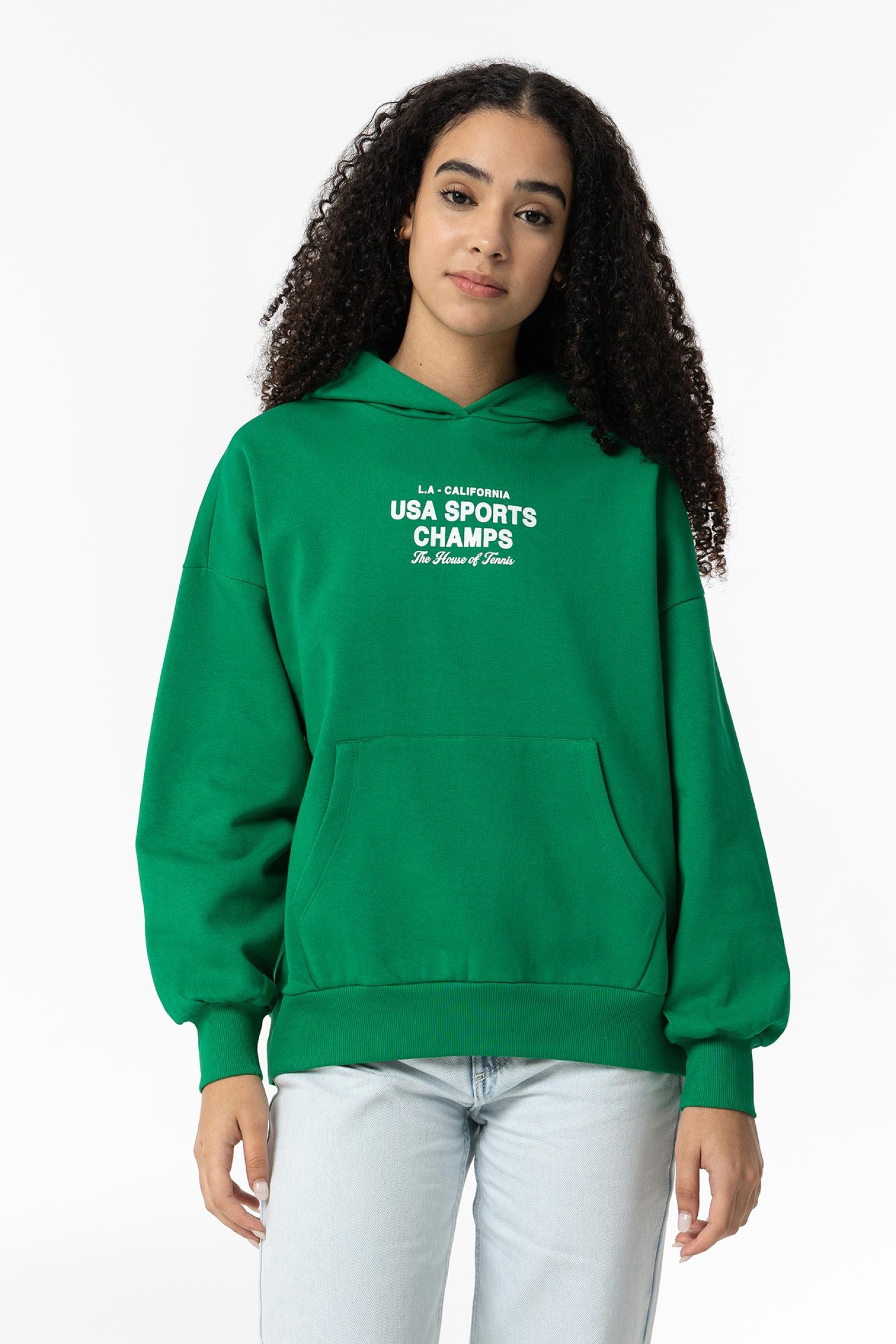 Sudadera con capucha oversize estampado