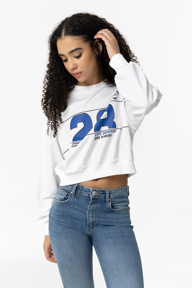 Sudadera con capucha estampada