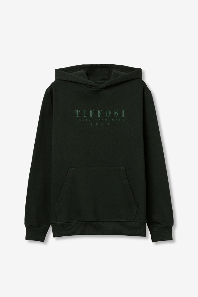 Hoodie Regular Fit con Bordado Frontal