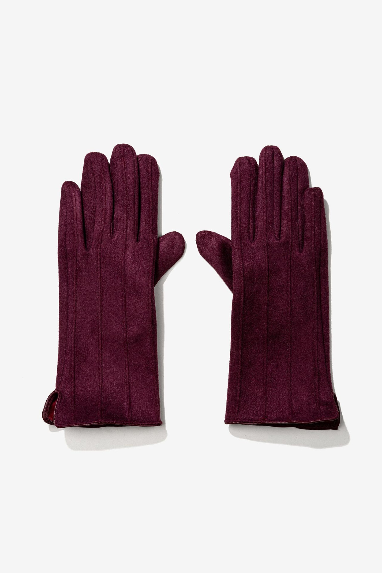 Suede Gloves with Cuff Opening