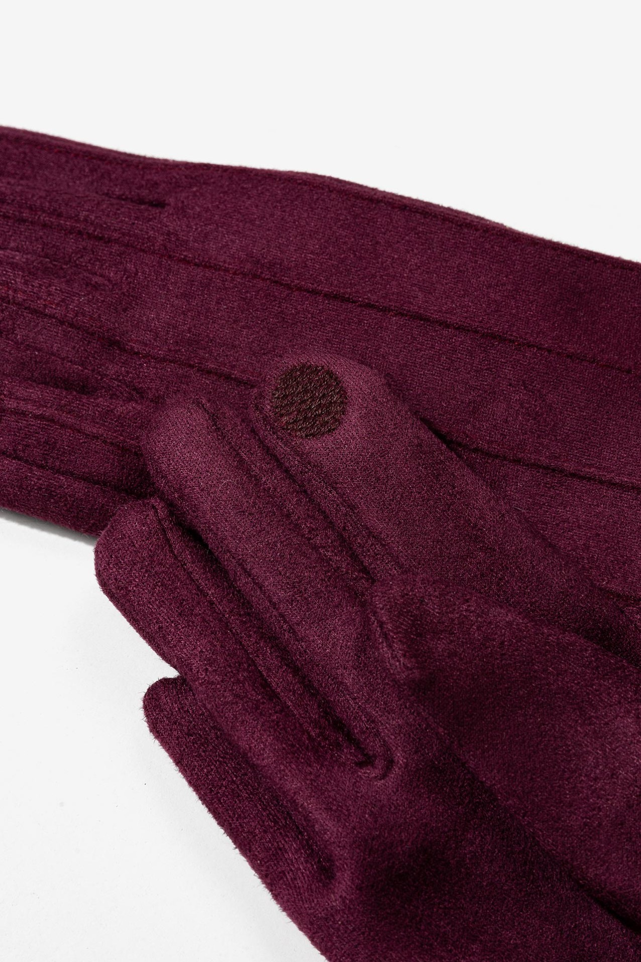 Suede Gloves with Cuff Opening