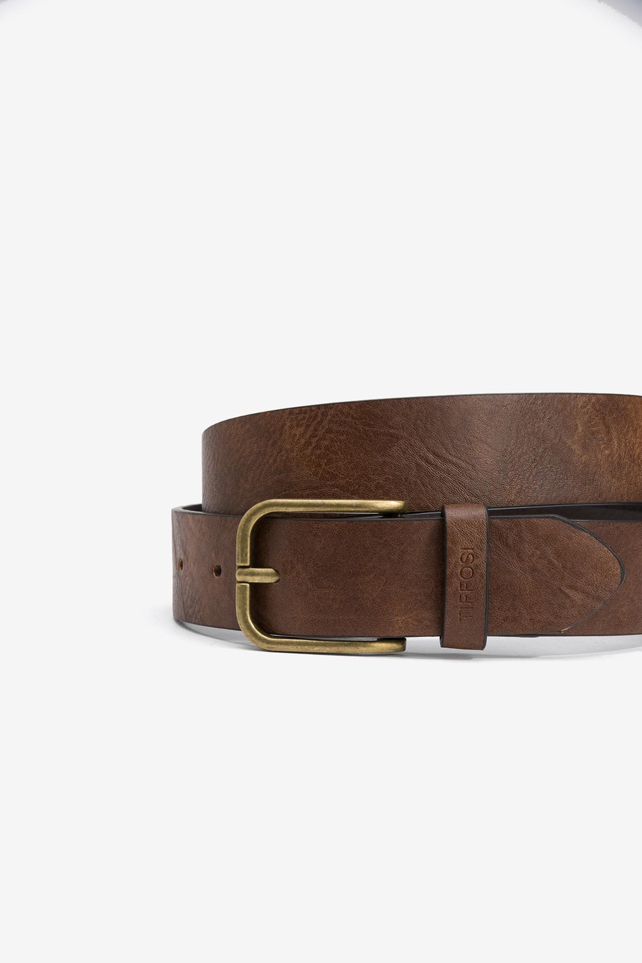 Brown Leather-Effect Belt