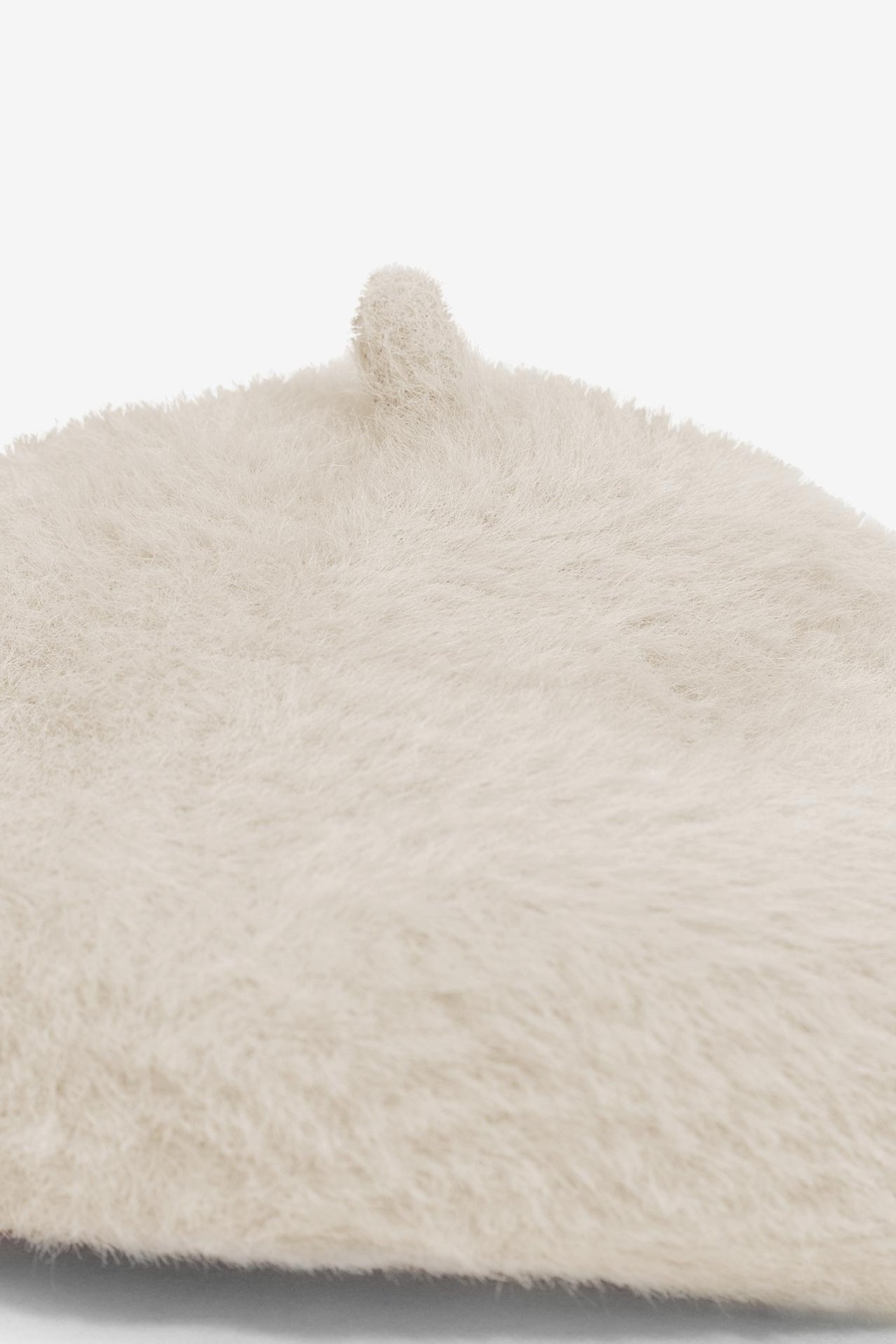 Soft Beige Fur Beret