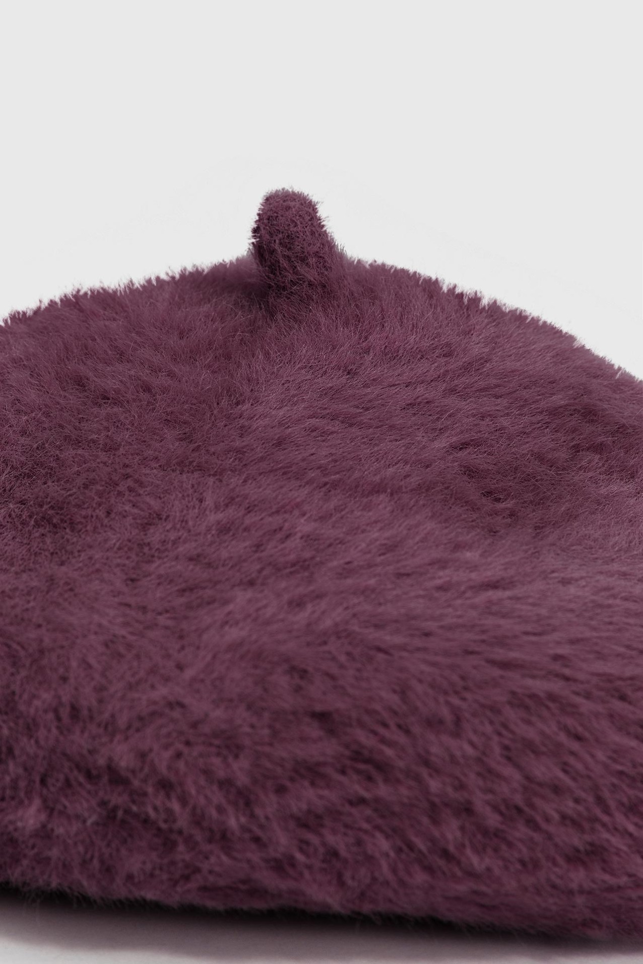 Deep Purple Furry Beret