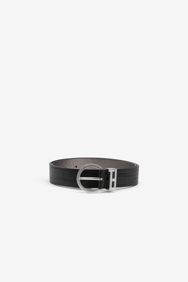 Textured Leather Effect Belt