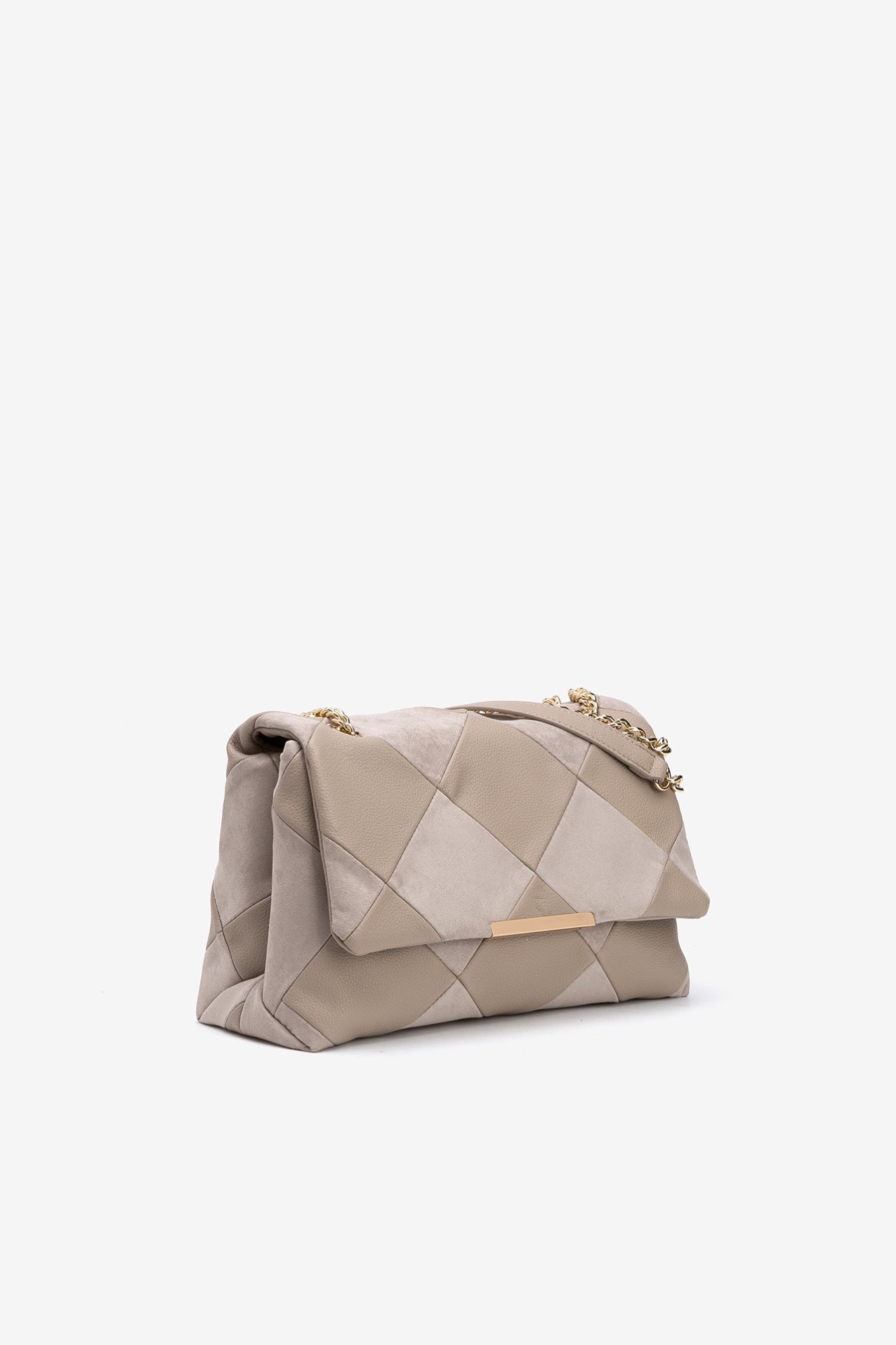 Patchwork Faux Leather Crossbody Bag