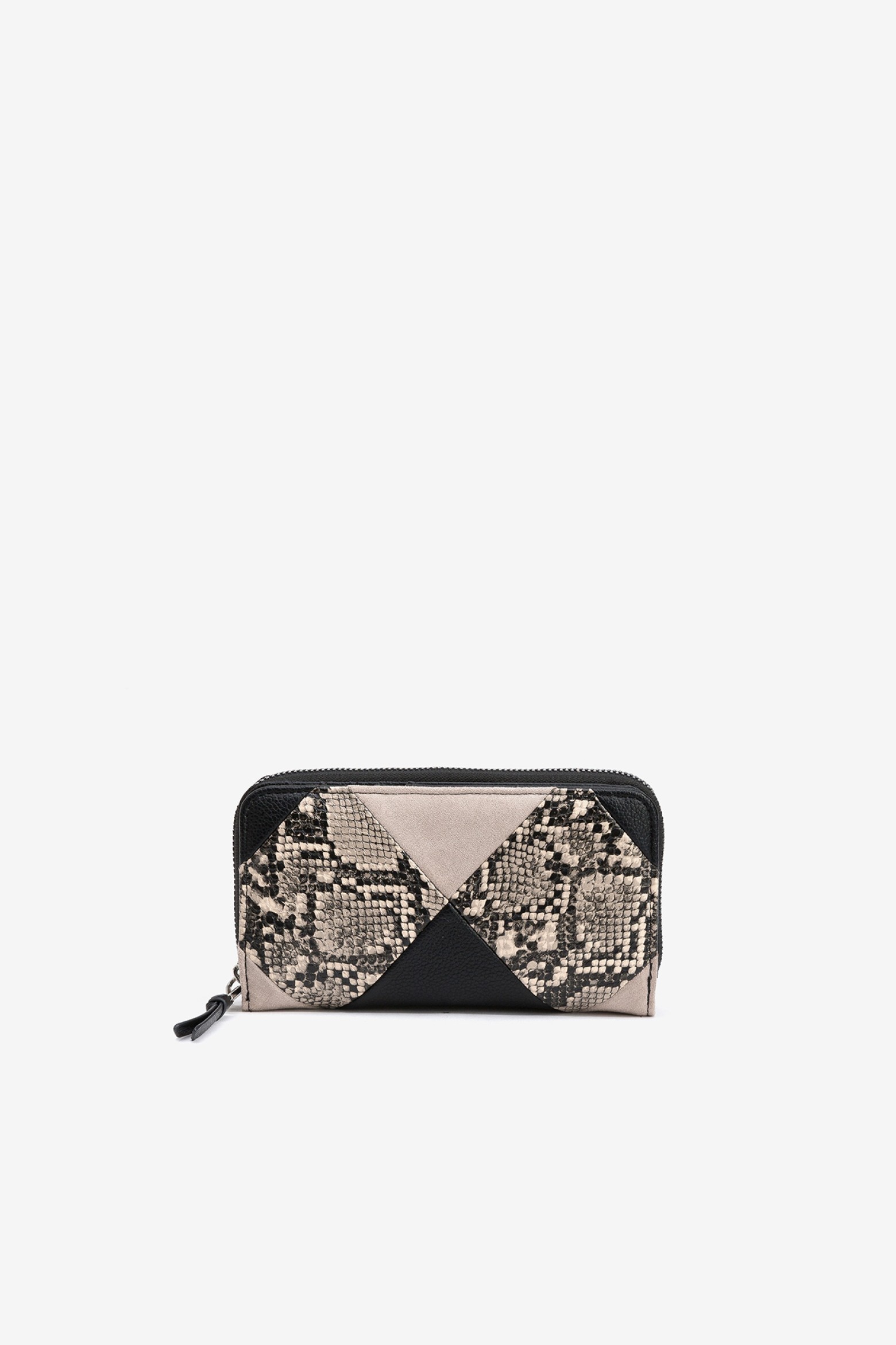 Porta-Moedas Patchwork Efeito Pele