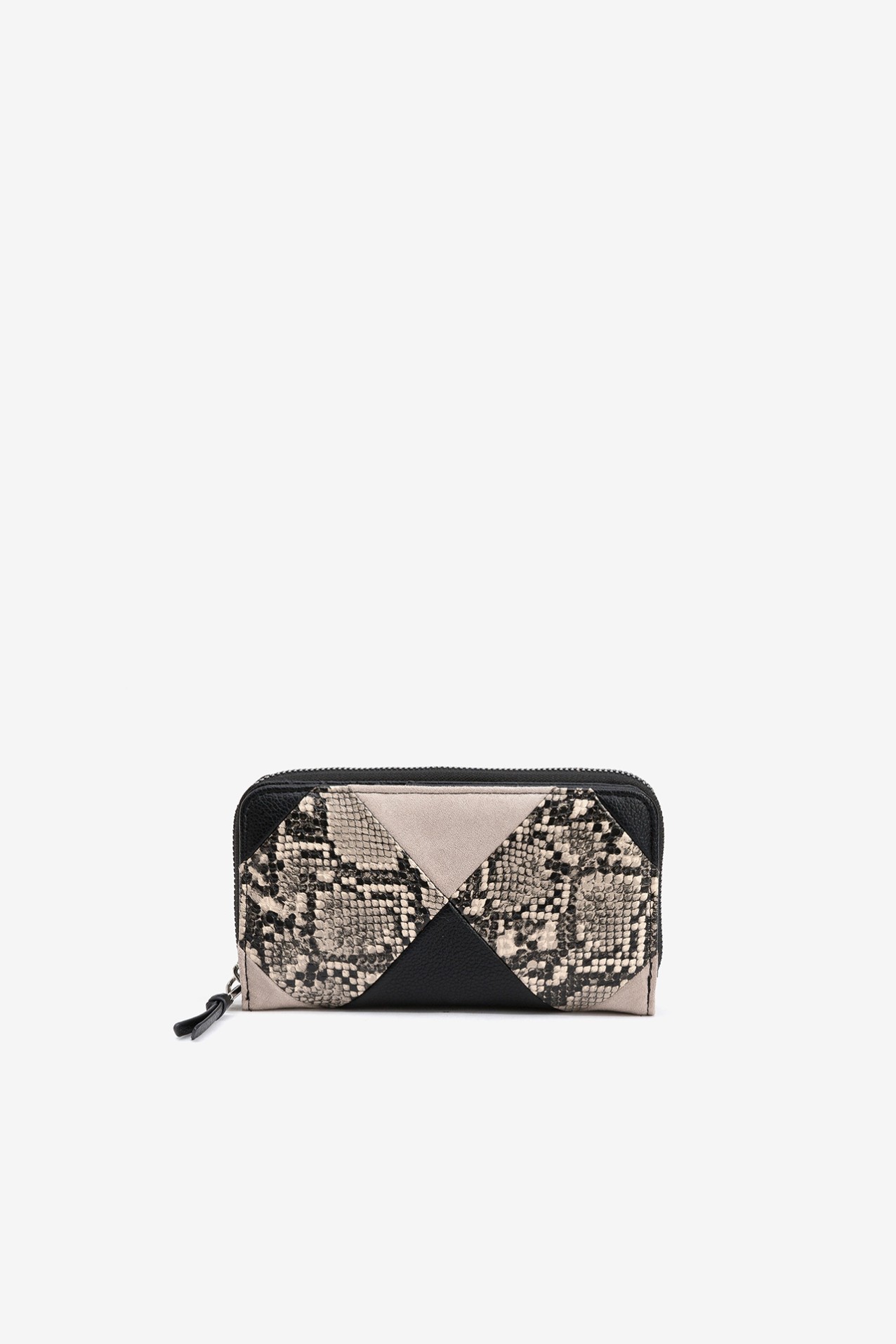 Porta-Moedas Patchwork Efeito Pele