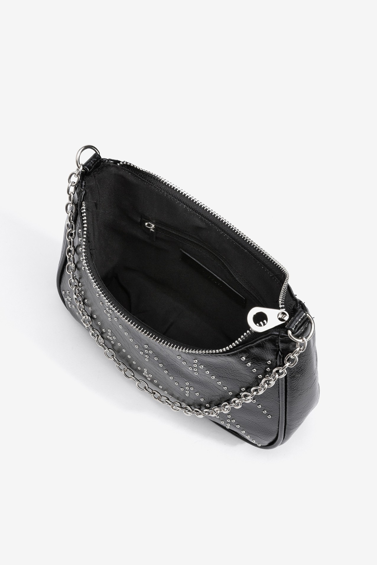 Mala Baguette Efeito Pele Patente