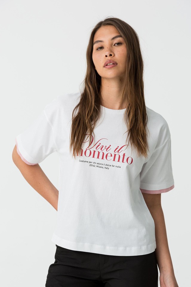Embroidered T-shirt W/ Applications