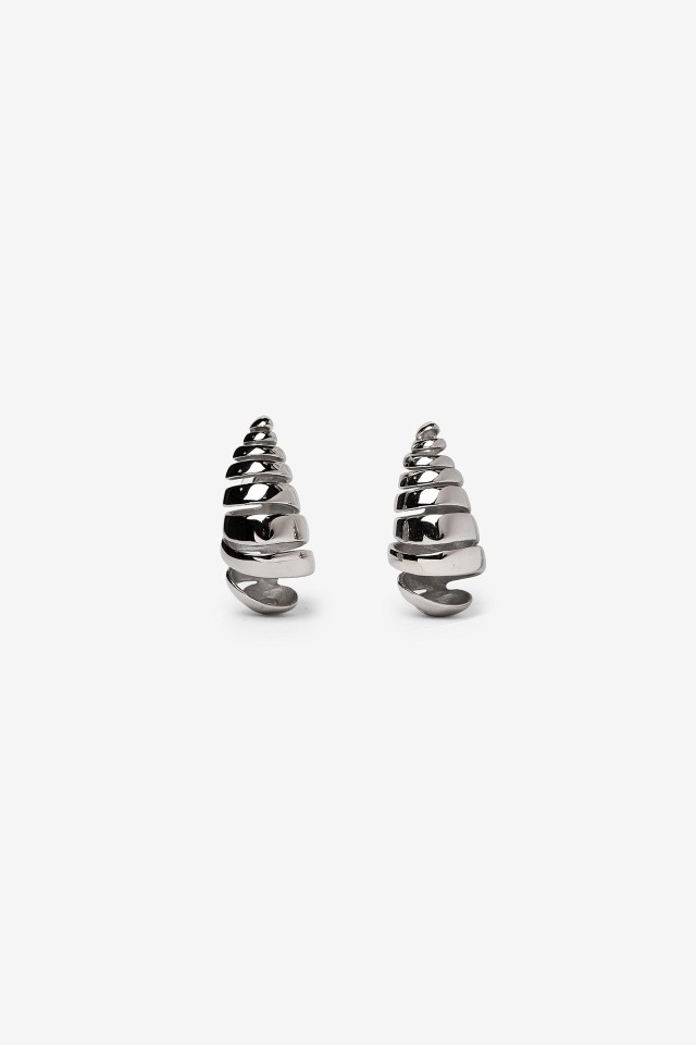 Silver Spiral Earrings