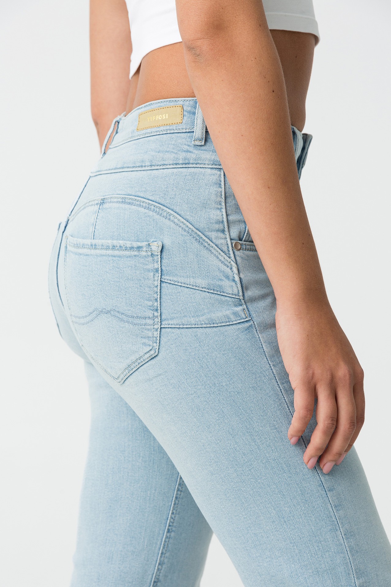 High-Waisted Straight Jeans