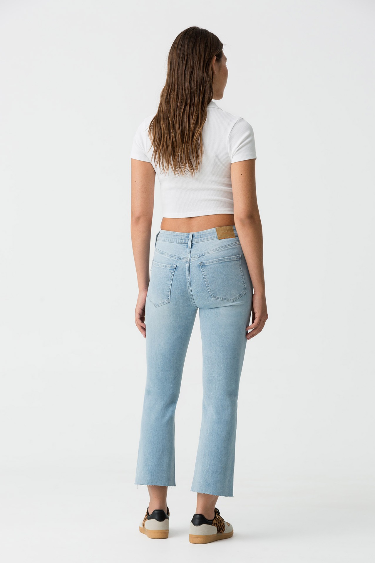 High-Waisted Cropped Jeans
