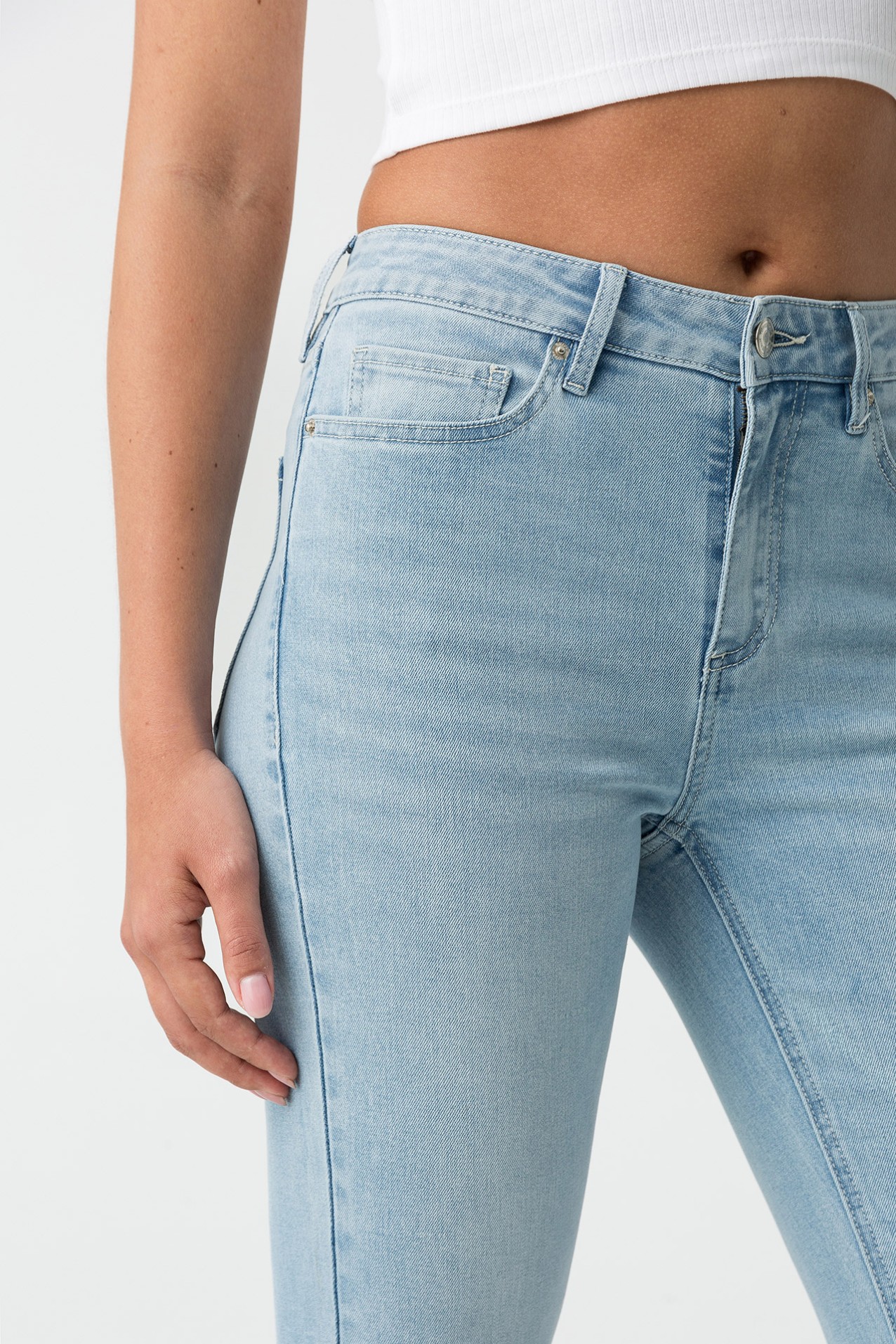 High-Waisted Cropped Jeans
