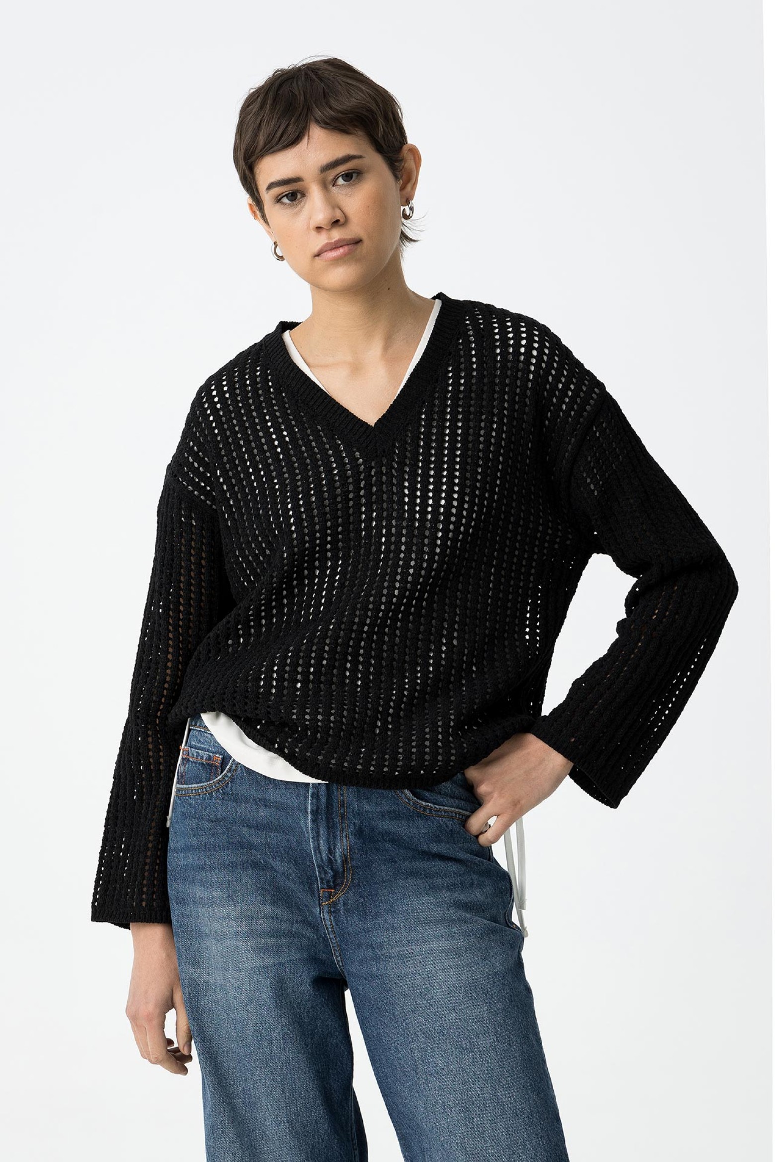 Camisola de Malha Perfurada