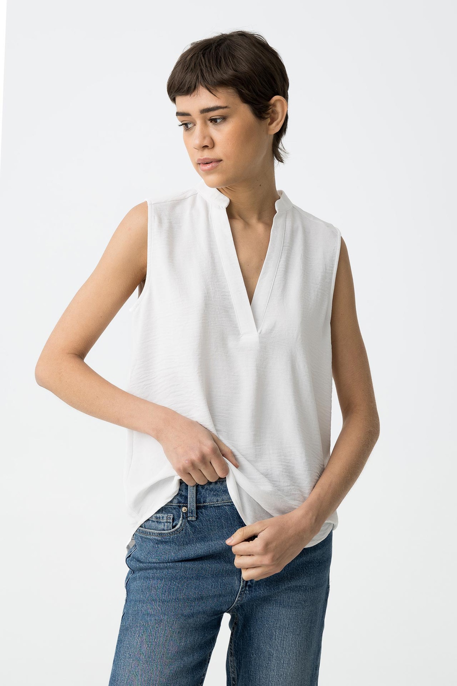 Blusa de mangas de sisa