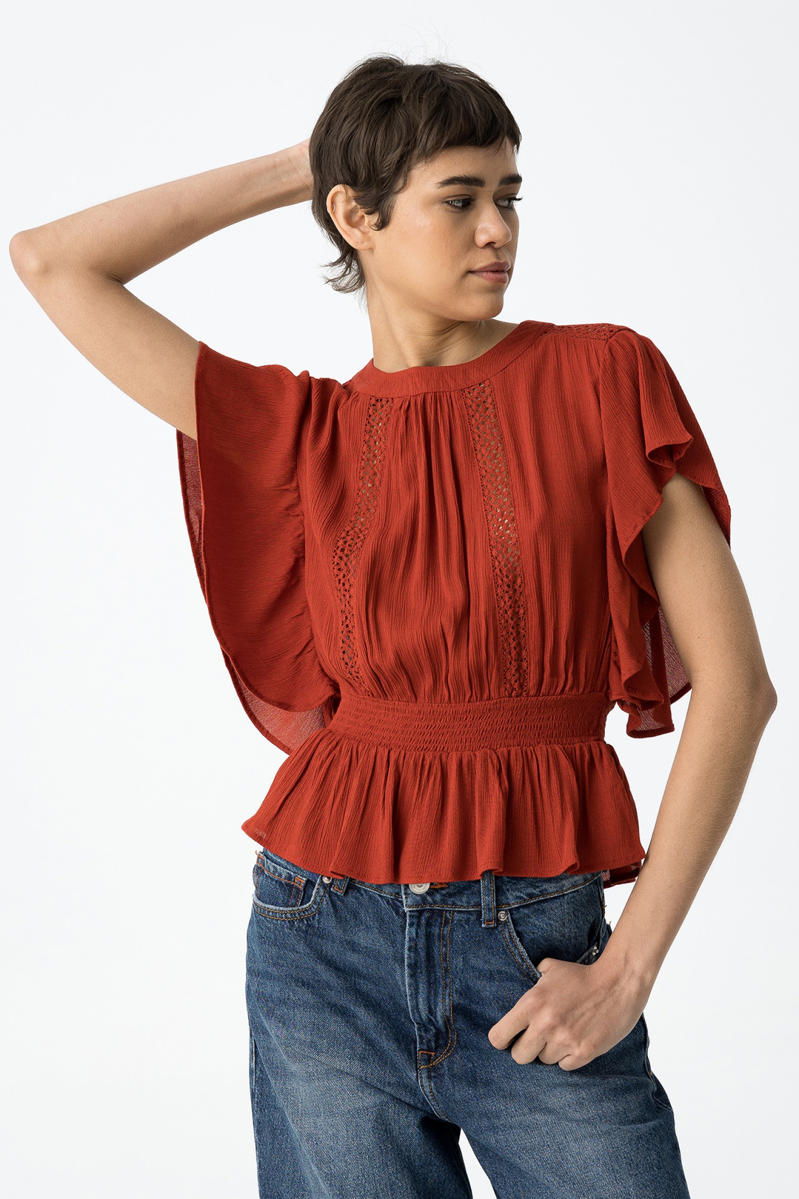 Blusa C/ Folhos