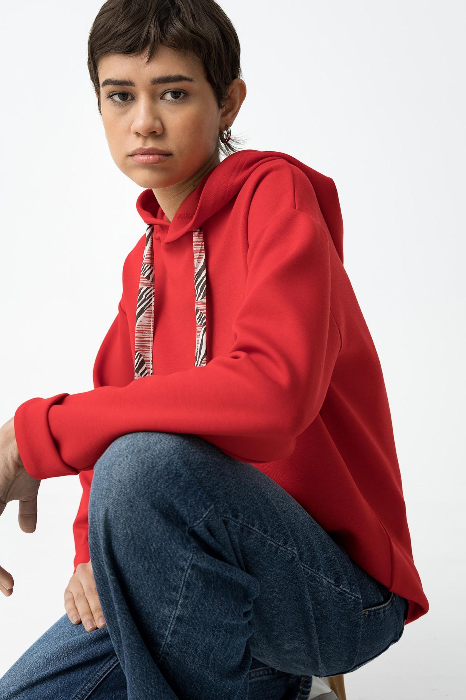 Hoodie com Cordo Estampado