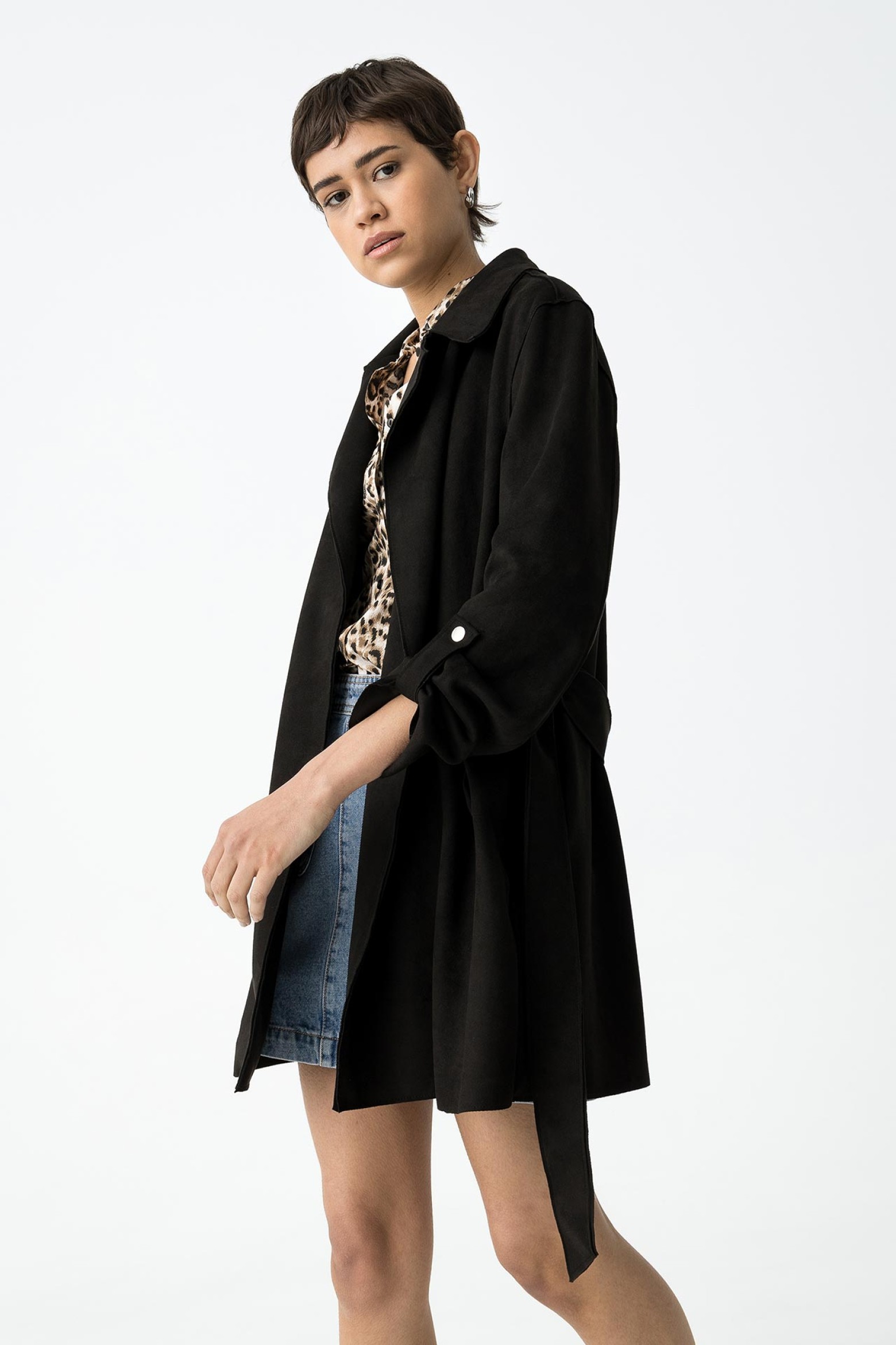 Chaqueta efecto gamuza