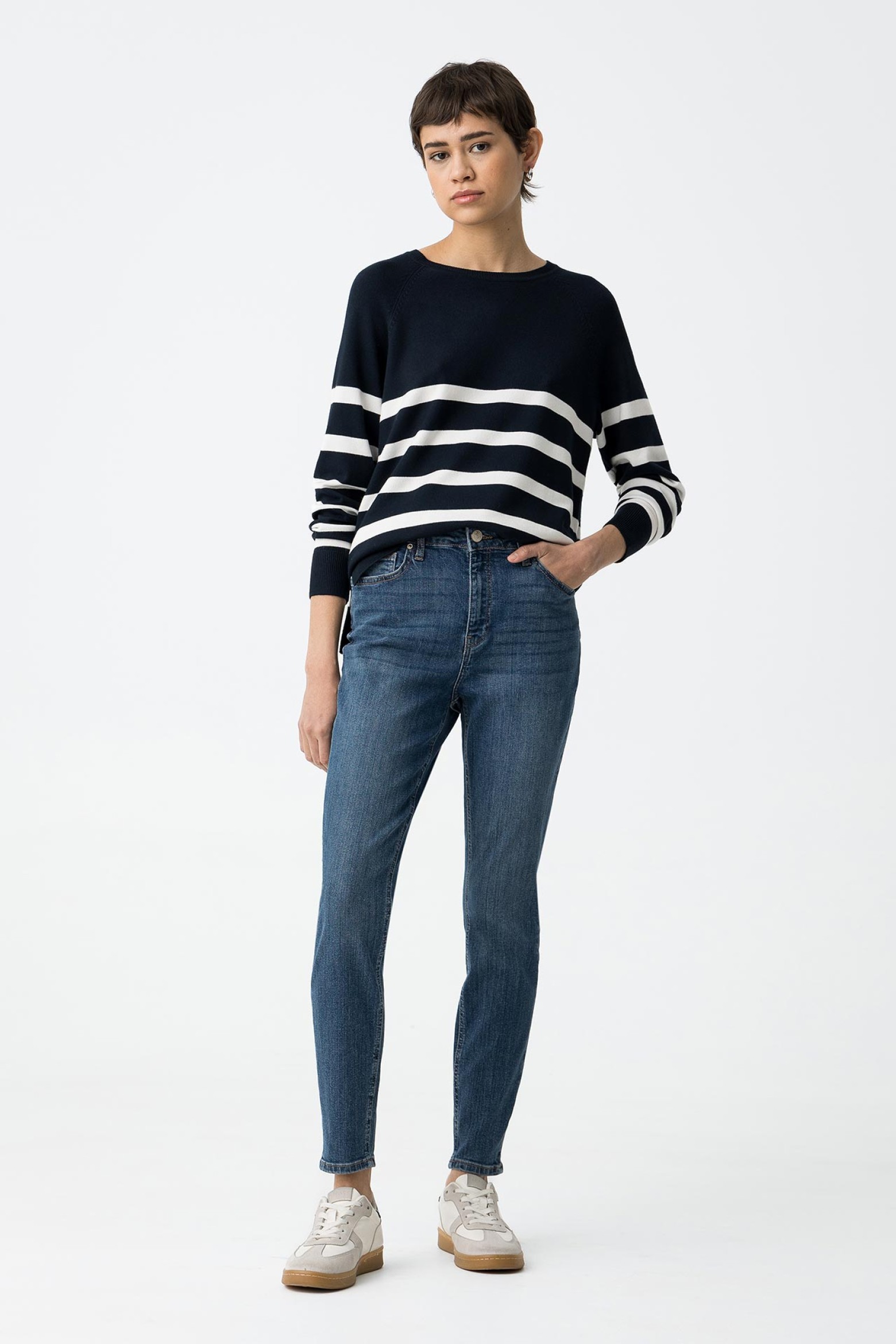 Jeans Lauren Skinny Cintura Alta