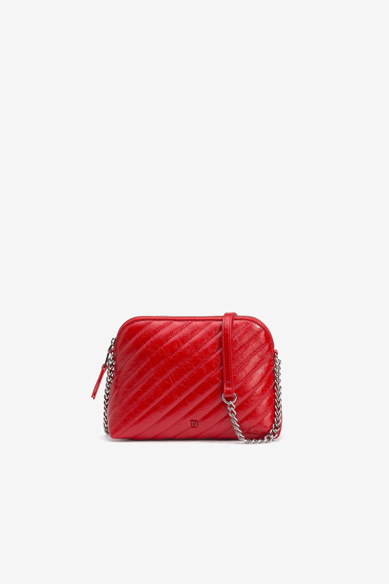 Bolso Bandolera Efecto Piel Brillante