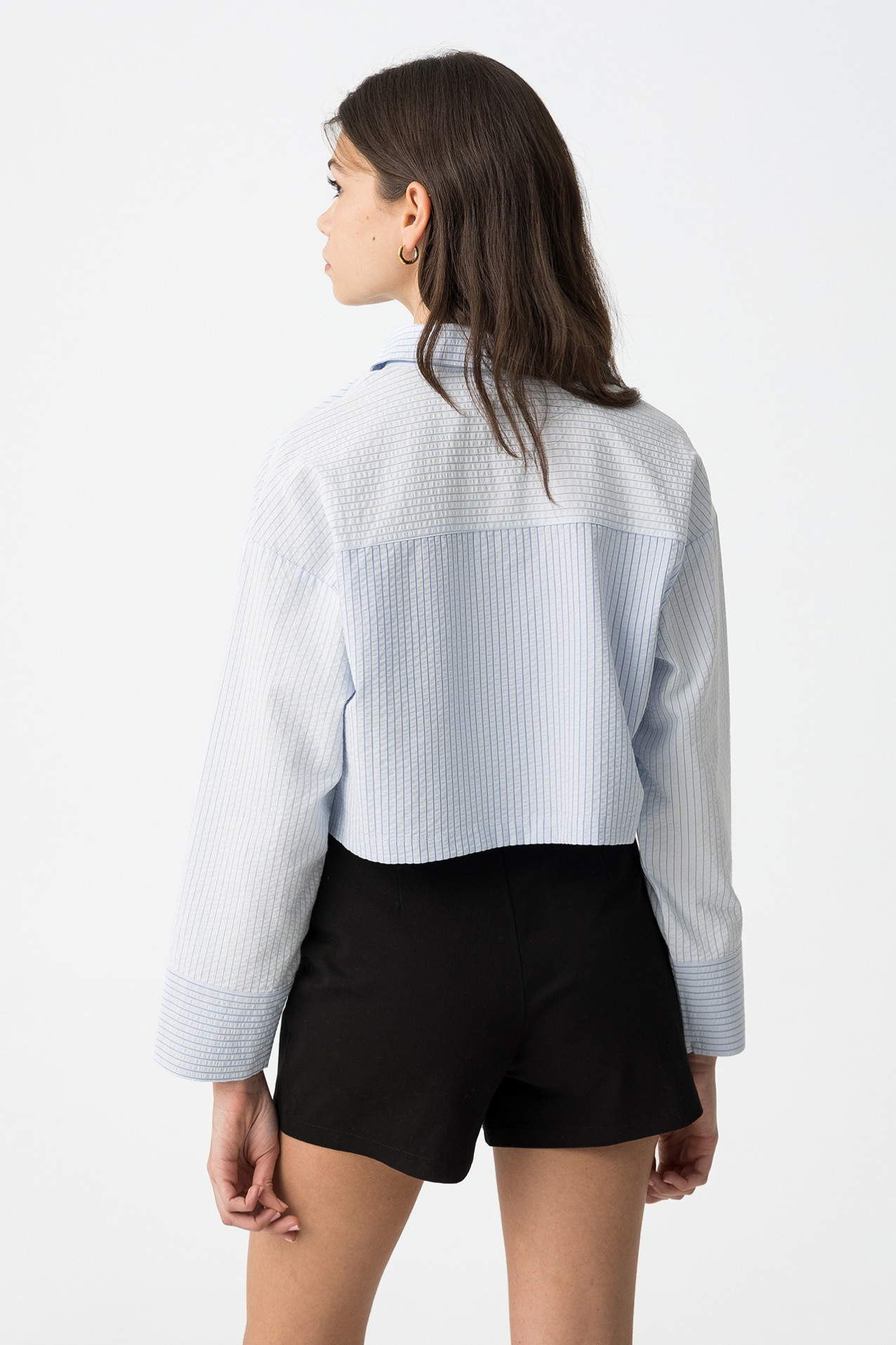 Striped Cropped Shirt