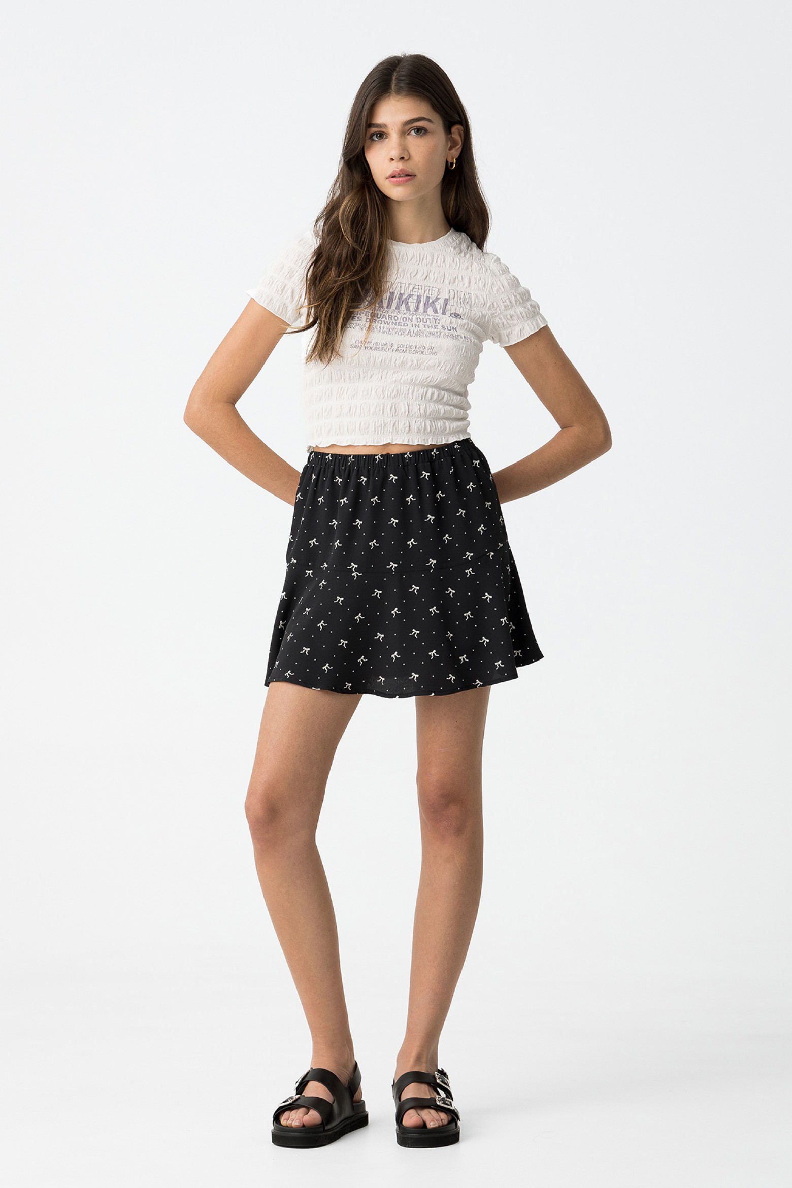 Falda-Shorts con estampado floral