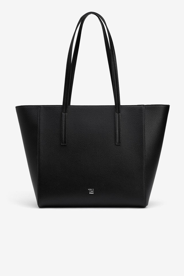 Bolso shopper efecto piel texturizada