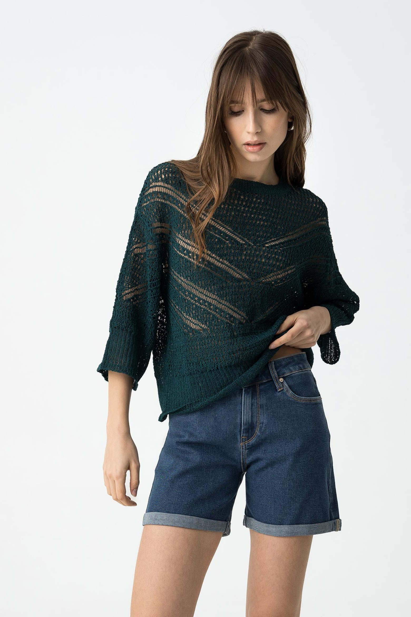 Camisola de Malha com Renda