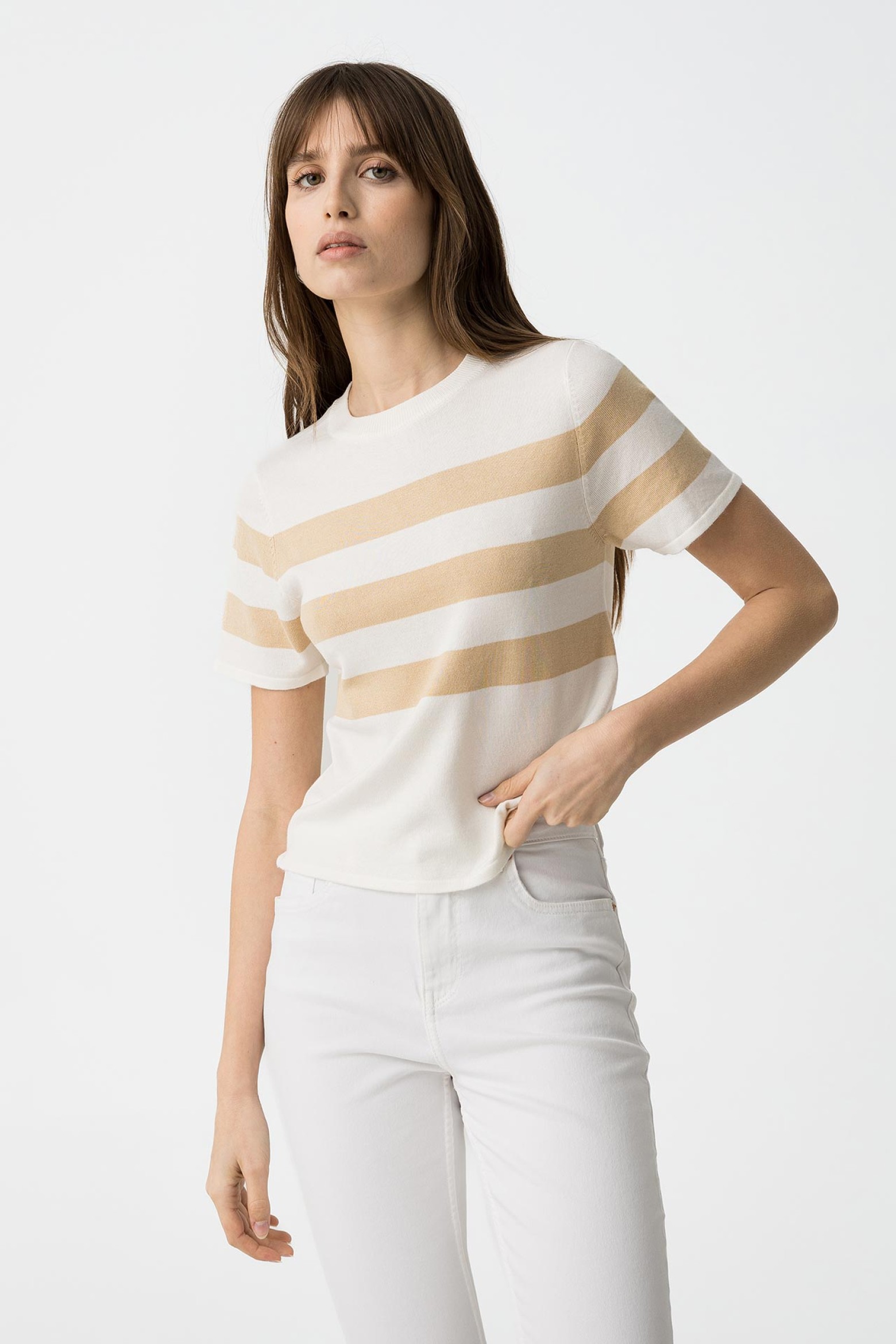 T-shirt malha riscas