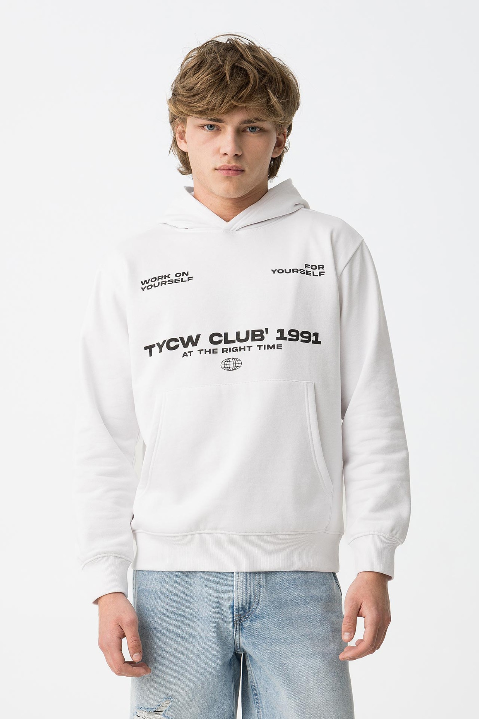 Hoodie Manga Curta Estampada