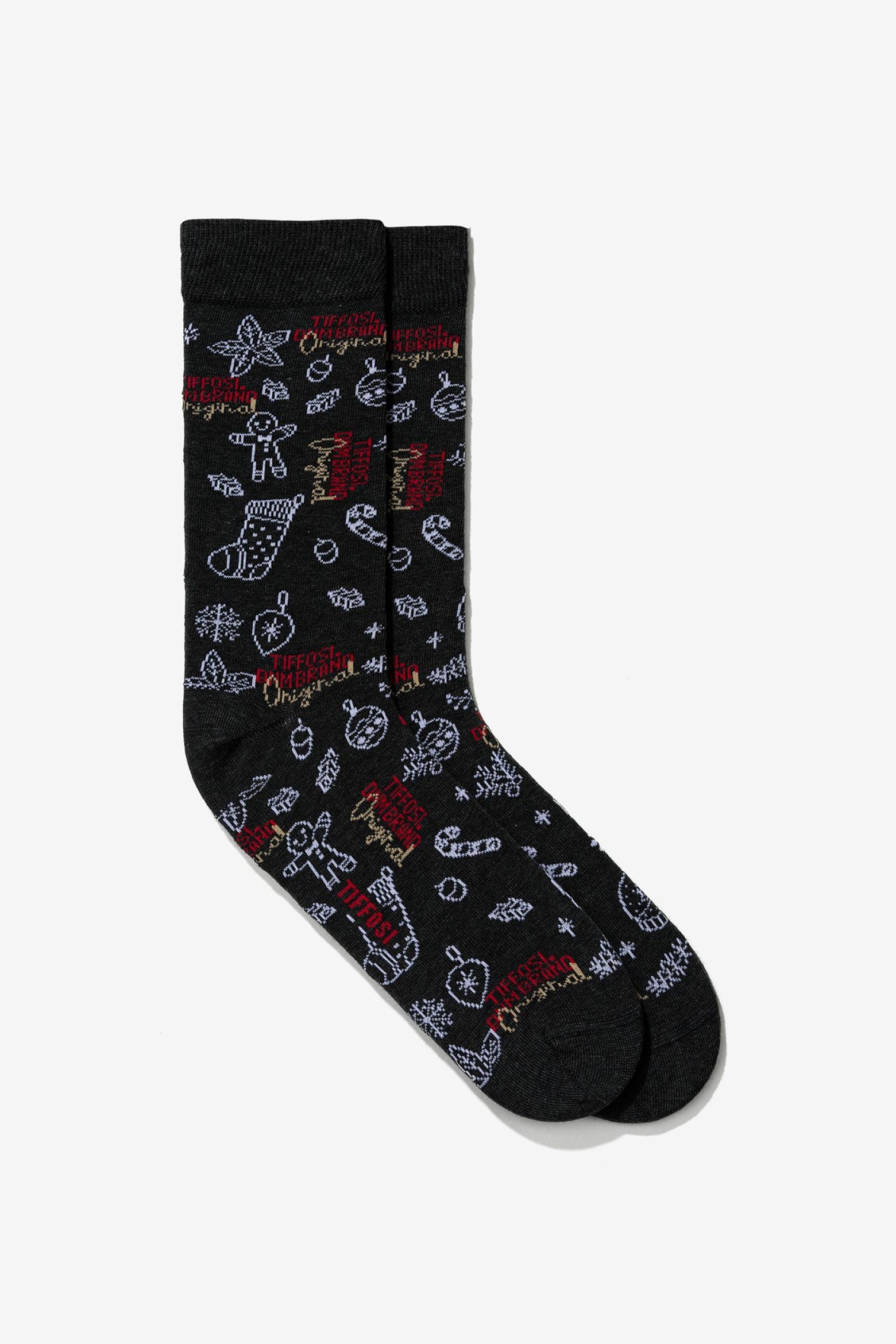 Christmas Pattern Black Socks