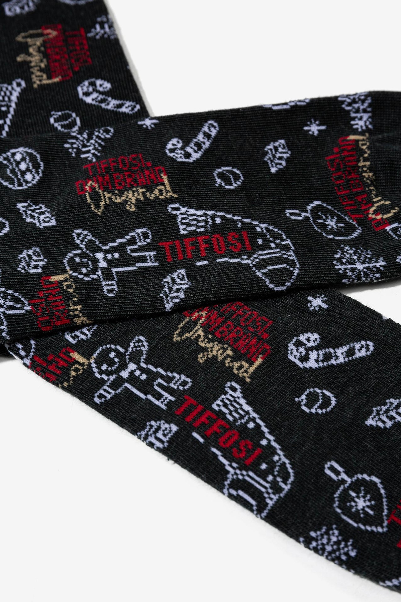 Christmas Pattern Black Socks