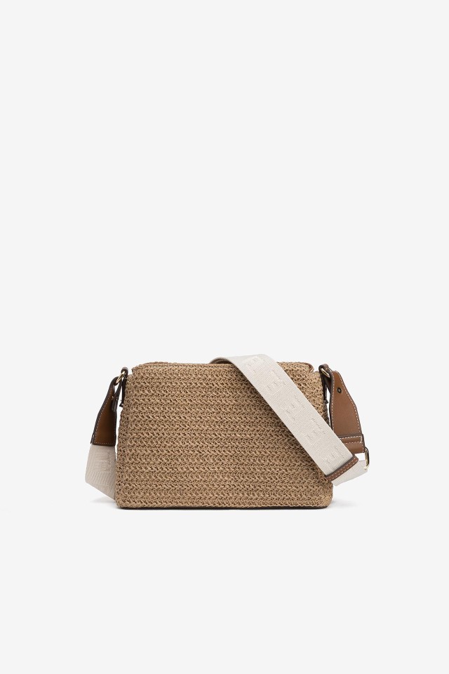 Bolso de hombro de paja